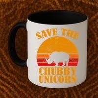Save The Chubby Unicorn Distressed Sun Coffee Mug thumb 2