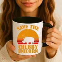 Save The Chubby Unicorn Distressed Sun Coffee Mug thumb 3