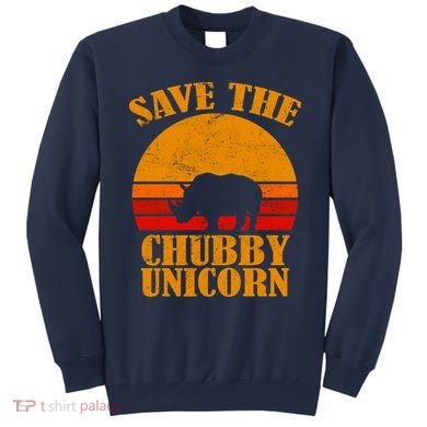 Save The Chubby Unicorn Distressed Sun Sweatshirt