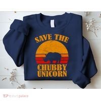 Save The Chubby Unicorn Distressed Sun Sweatshirt thumb 2