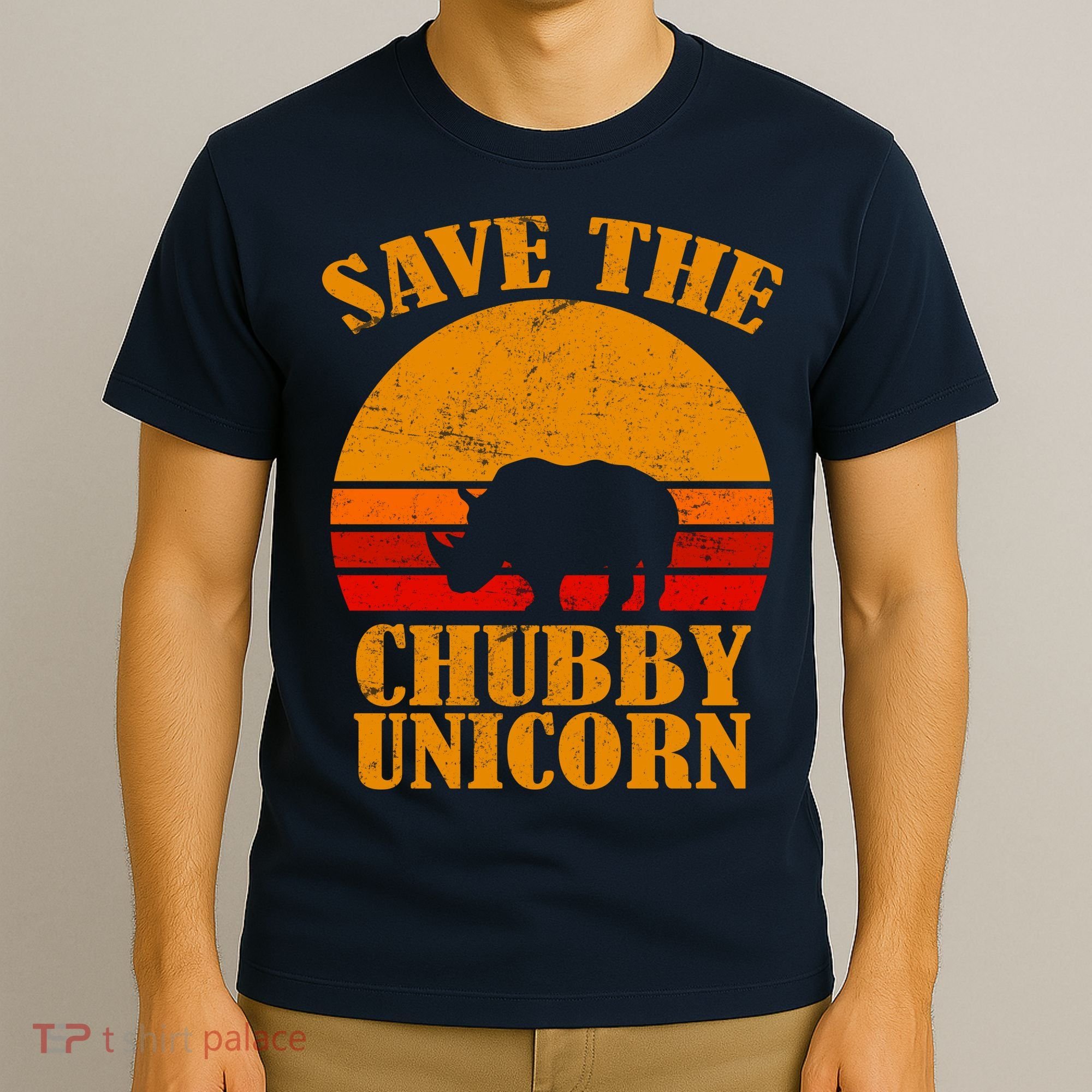 Save The Chubby Unicorn Distressed Sun T-Shirt