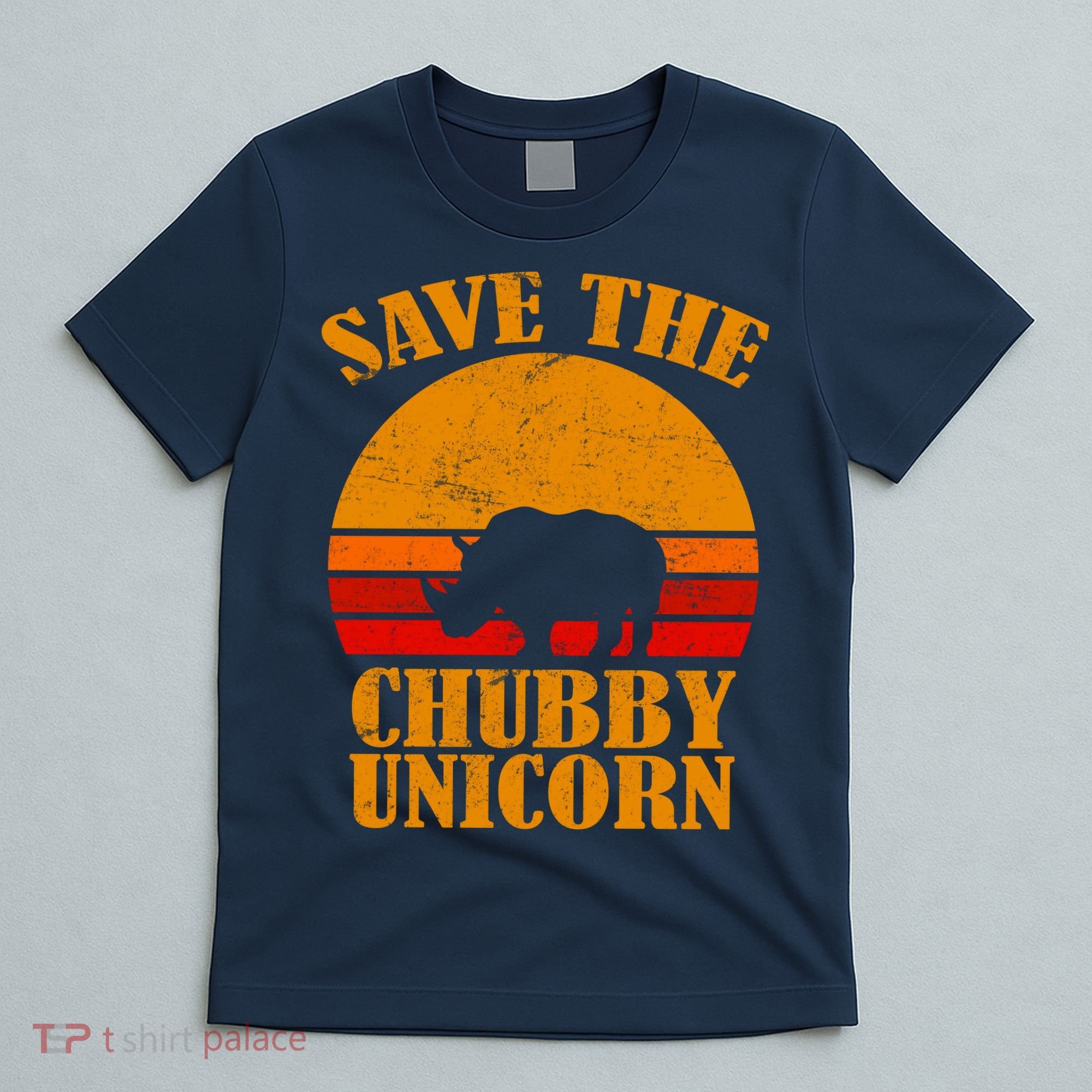 Save The Chubby Unicorn Distressed Sun T-Shirt