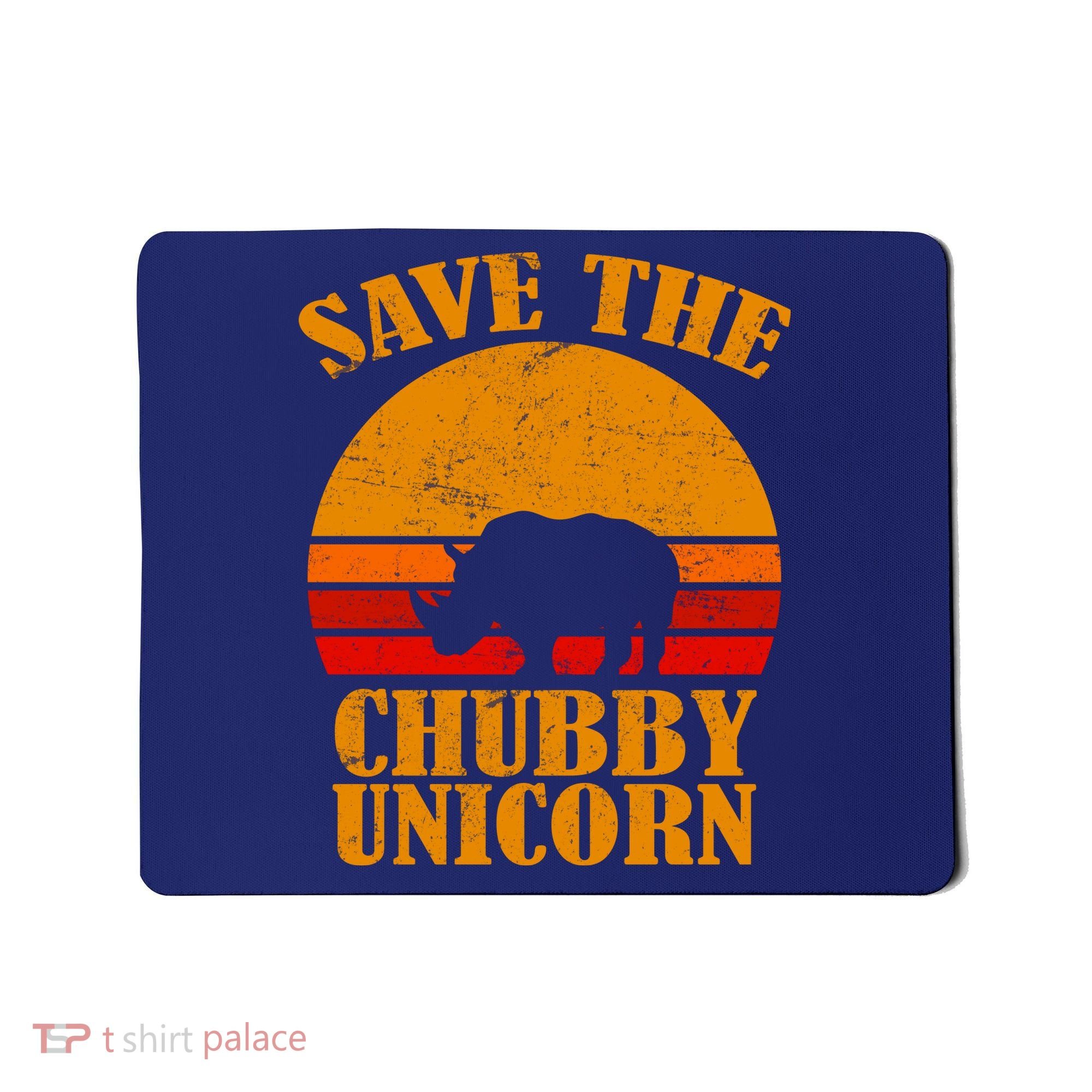 Save The Chubby Unicorn Distressed Sun Mousepad