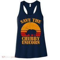 Save The Chubby Unicorn Distressed Sun Women's Tank Top thumb 0
