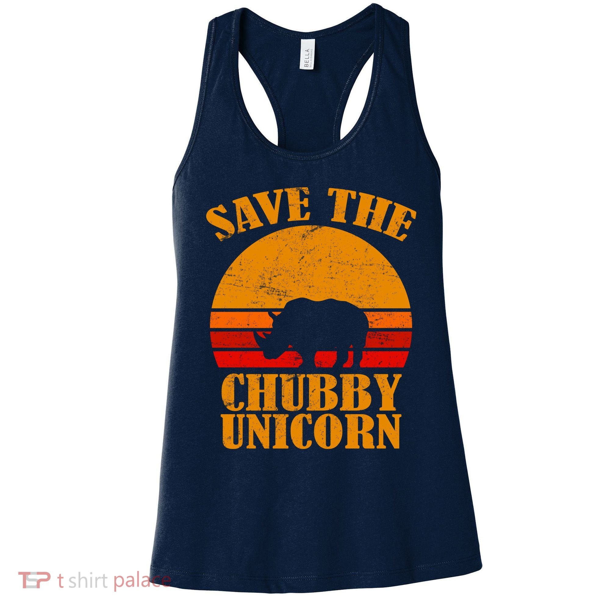 Save The Chubby Unicorn Distressed Sun Women's Tank Top