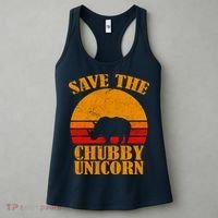 Save The Chubby Unicorn Distressed Sun Women's Tank Top thumb 3