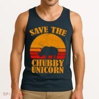 Save The Chubby Unicorn Distressed Sun Tank Top thumb 3
