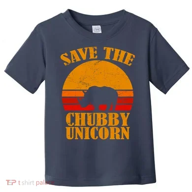 Save The Chubby Unicorn Distressed Sun Toddler T-Shirt