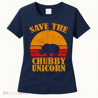 Save The Chubby Unicorn Distressed Sun Women's T-Shirt