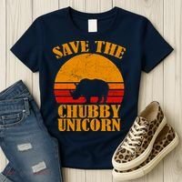 Save The Chubby Unicorn Distressed Sun Women's T-Shirt thumb 3
