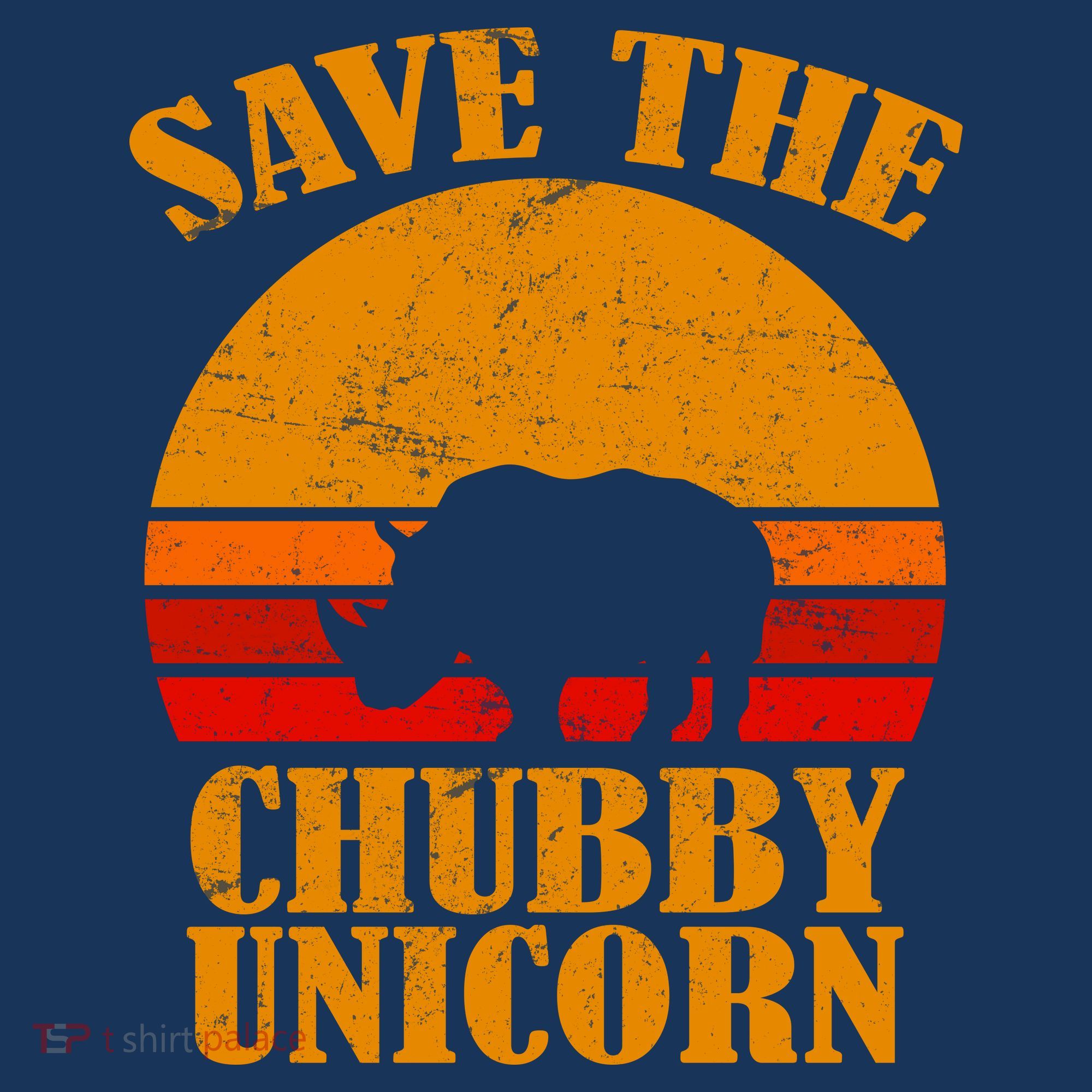Save The Chubby Unicorn Distressed Sun Women's T-Shirt