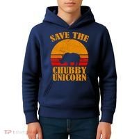Save The Chubby Unicorn Distressed Sun Kids Hoodie thumb 4