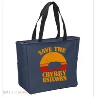 Save The Chubby Unicorn Distressed Sun Tote Bag thumb 2