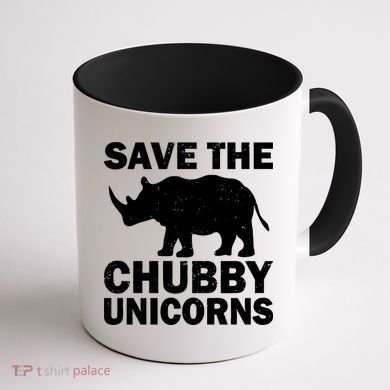 Save The Chubby Unicorns Coffee Mug back