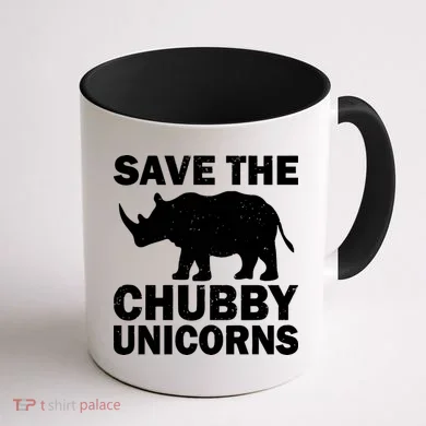 Save The Chubby Unicorns Coffee Mug back