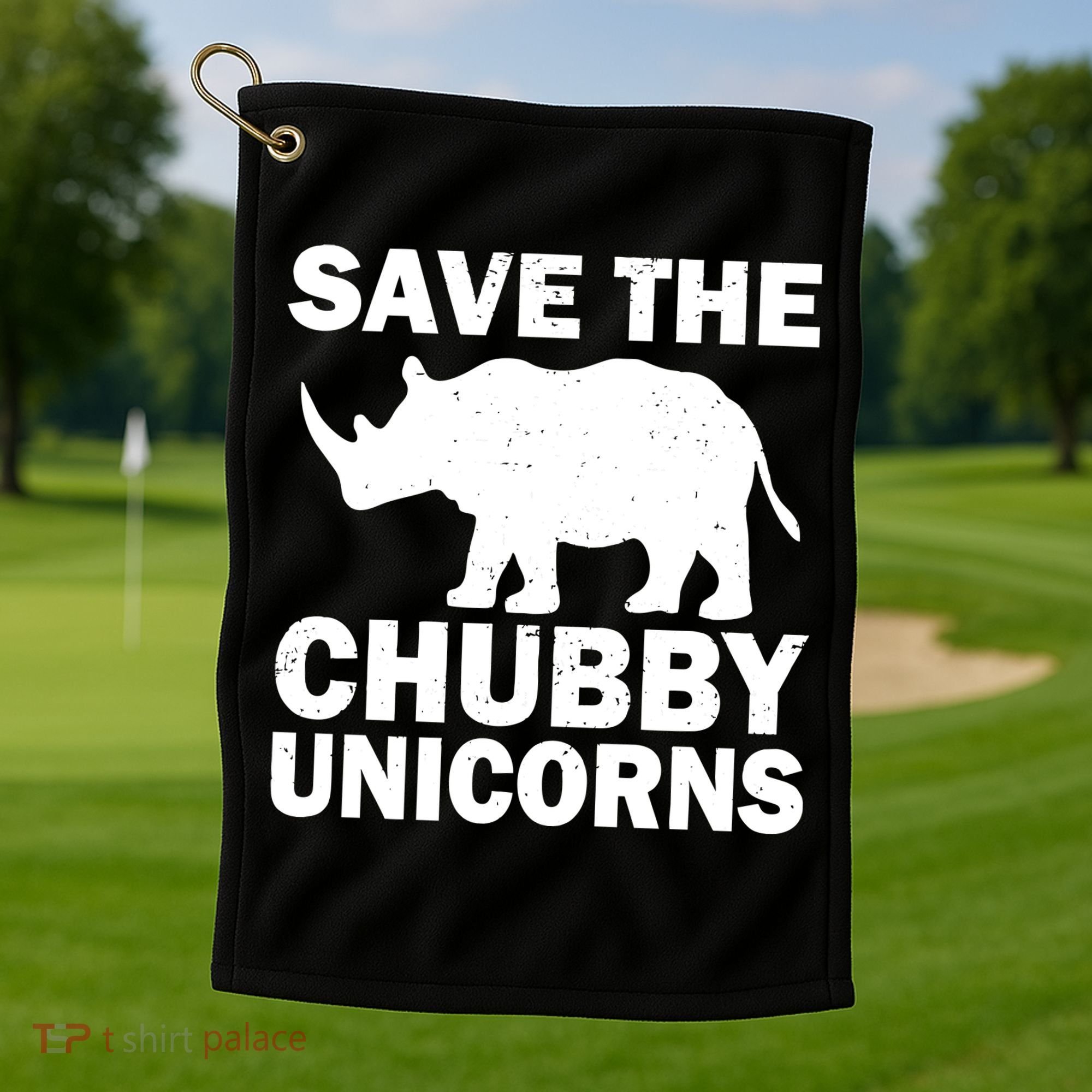 Save The Chubby Unicorns Golf Towel