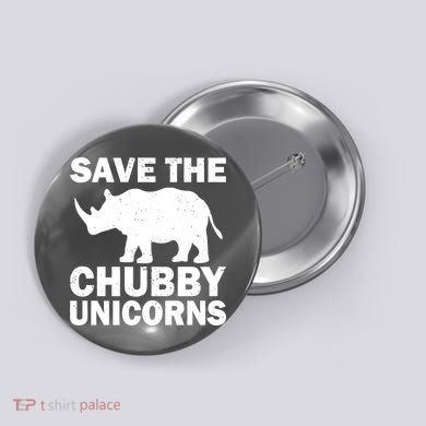 Save The Chubby Unicorns Button