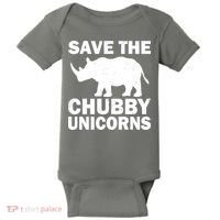 Save The Chubby Unicorns Baby Bodysuit thumb 0