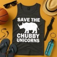 Save The Chubby Unicorns Tank Top thumb 4