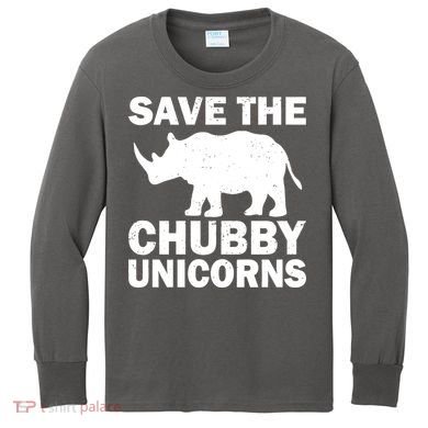 Save The Chubby Unicorns Kids Long Sleeve Shirt