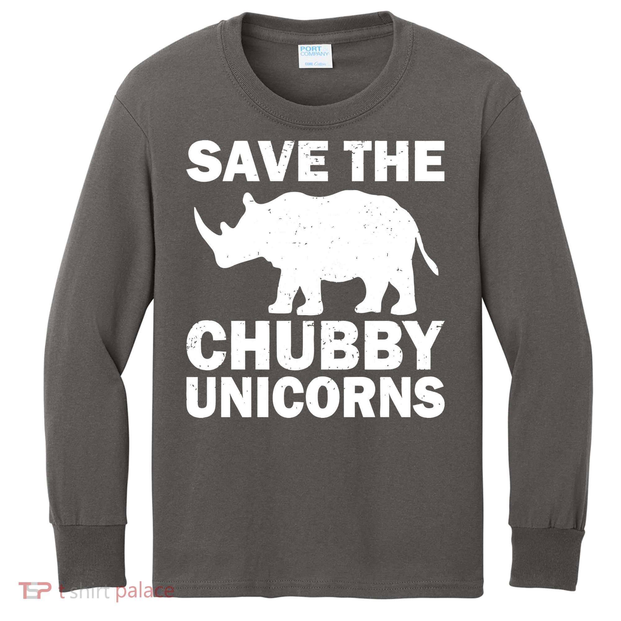 Save The Chubby Unicorns Kids Long Sleeve Shirt