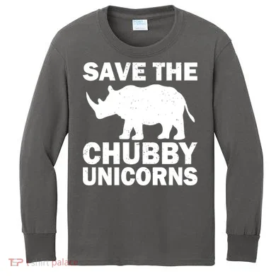 Save The Chubby Unicorns Kids Long Sleeve Shirt