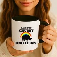 Save The Chubby Unicorns Rainbow Coffee Mug thumb 3