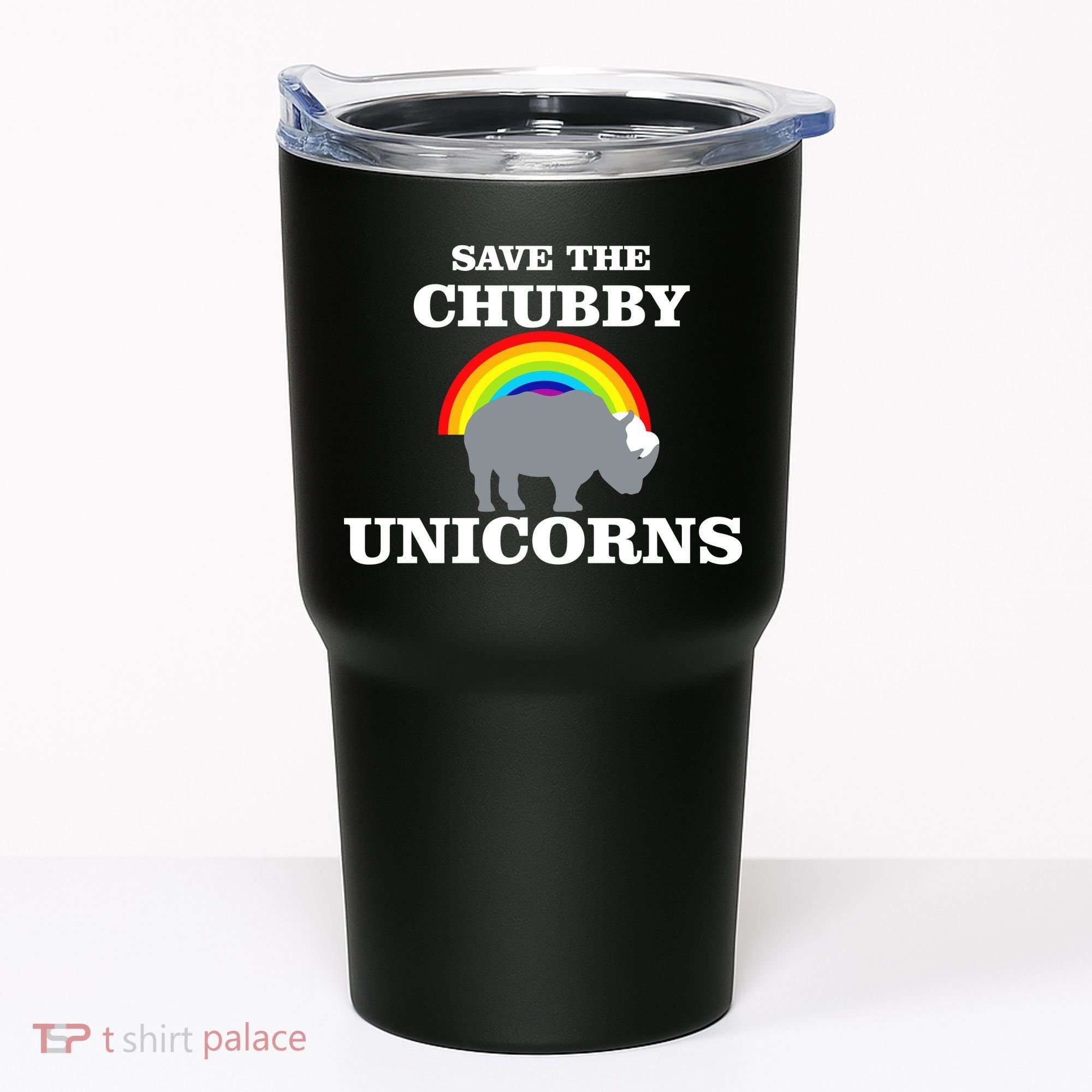 Save The Chubby Unicorns Rainbow Tumbler