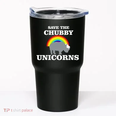Save The Chubby Unicorns Rainbow Tumbler