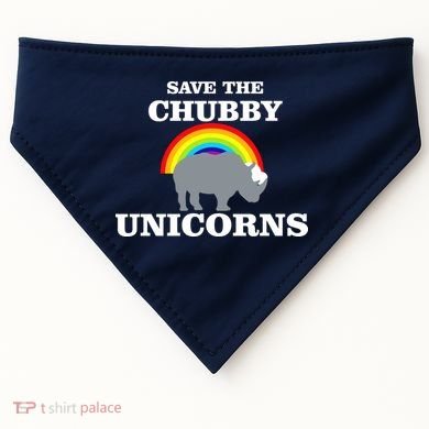 Save The Chubby Unicorns Rainbow USA-Made Doggie Bandana
