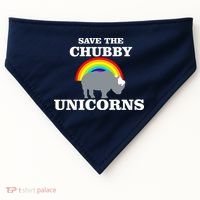 Save The Chubby Unicorns Rainbow USA-Made Doggie Bandana thumb 0