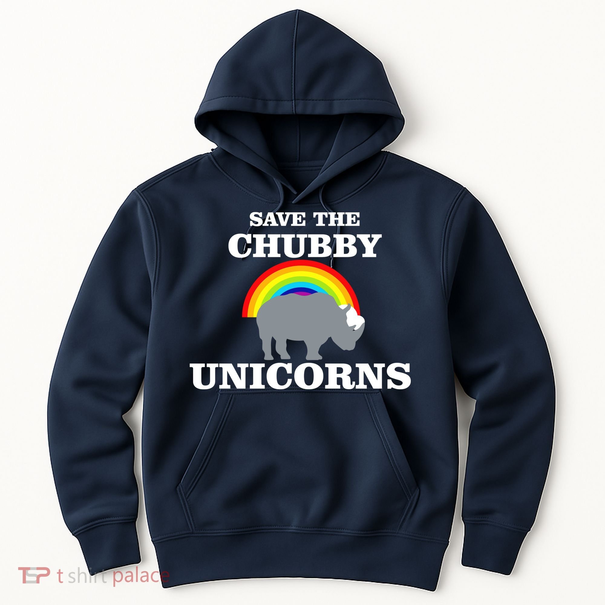 Save The Chubby Unicorns Rainbow Hoodie