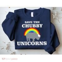 Save The Chubby Unicorns Rainbow Sweatshirt thumb 2