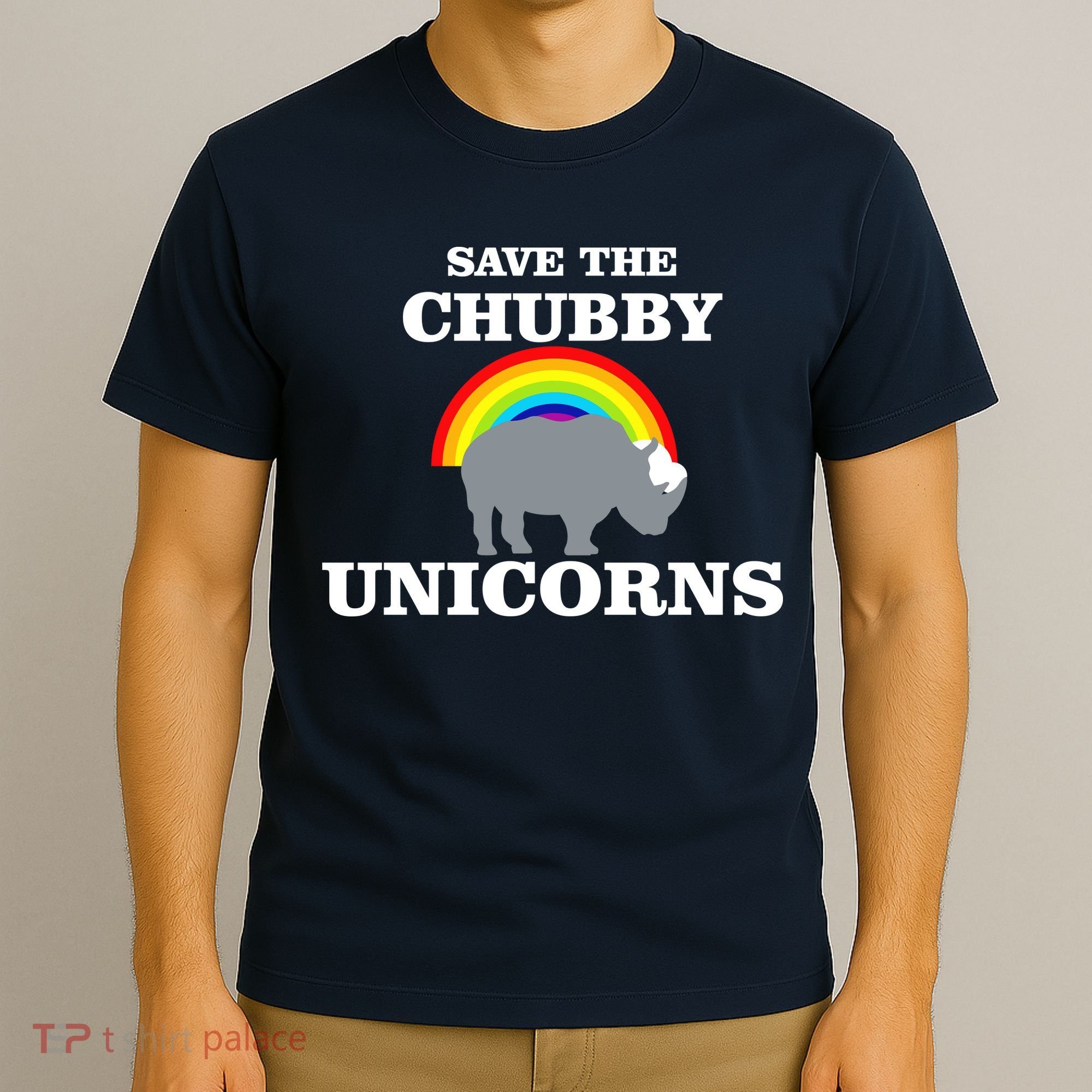 Save The Chubby Unicorns Rainbow T-Shirt