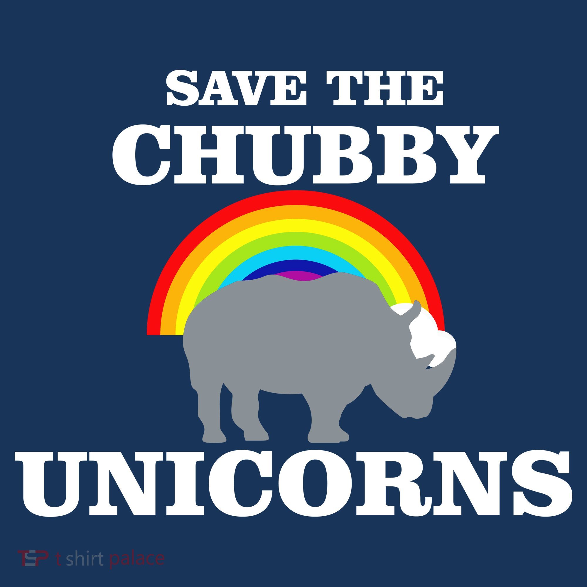 Save The Chubby Unicorns Rainbow Mousepad