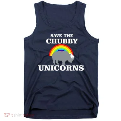 Save The Chubby Unicorns Rainbow Tank Top