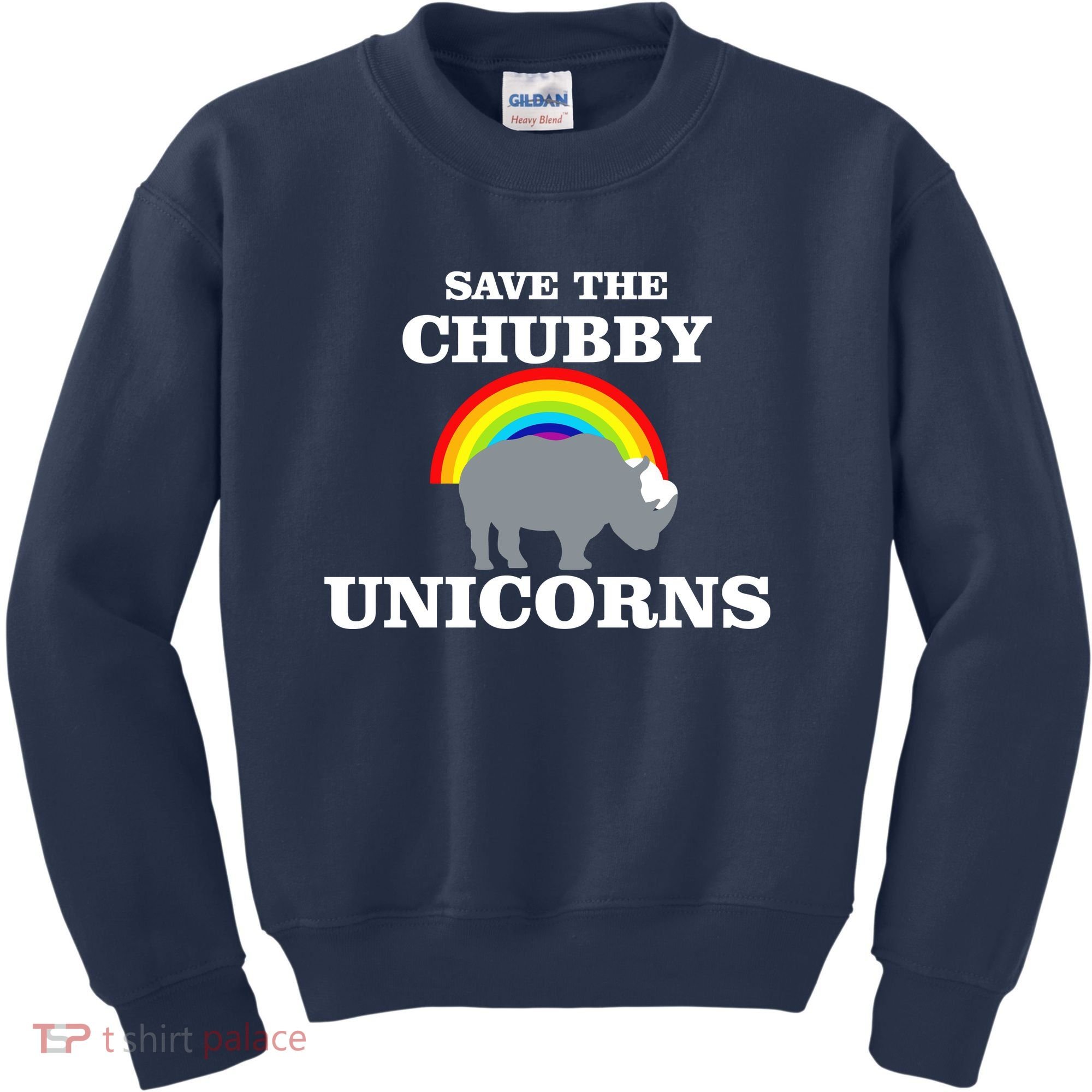 Save The Chubby Unicorns Rainbow Kids Sweatshirt