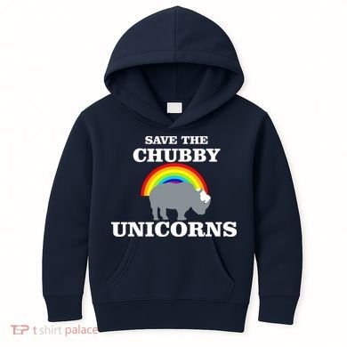 Save The Chubby Unicorns Rainbow Kids Hoodie