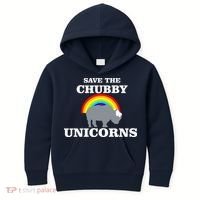 Save The Chubby Unicorns Rainbow Kids Hoodie thumb 0