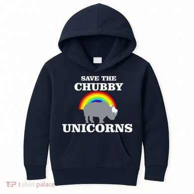 Save The Chubby Unicorns Rainbow Kids Hoodie