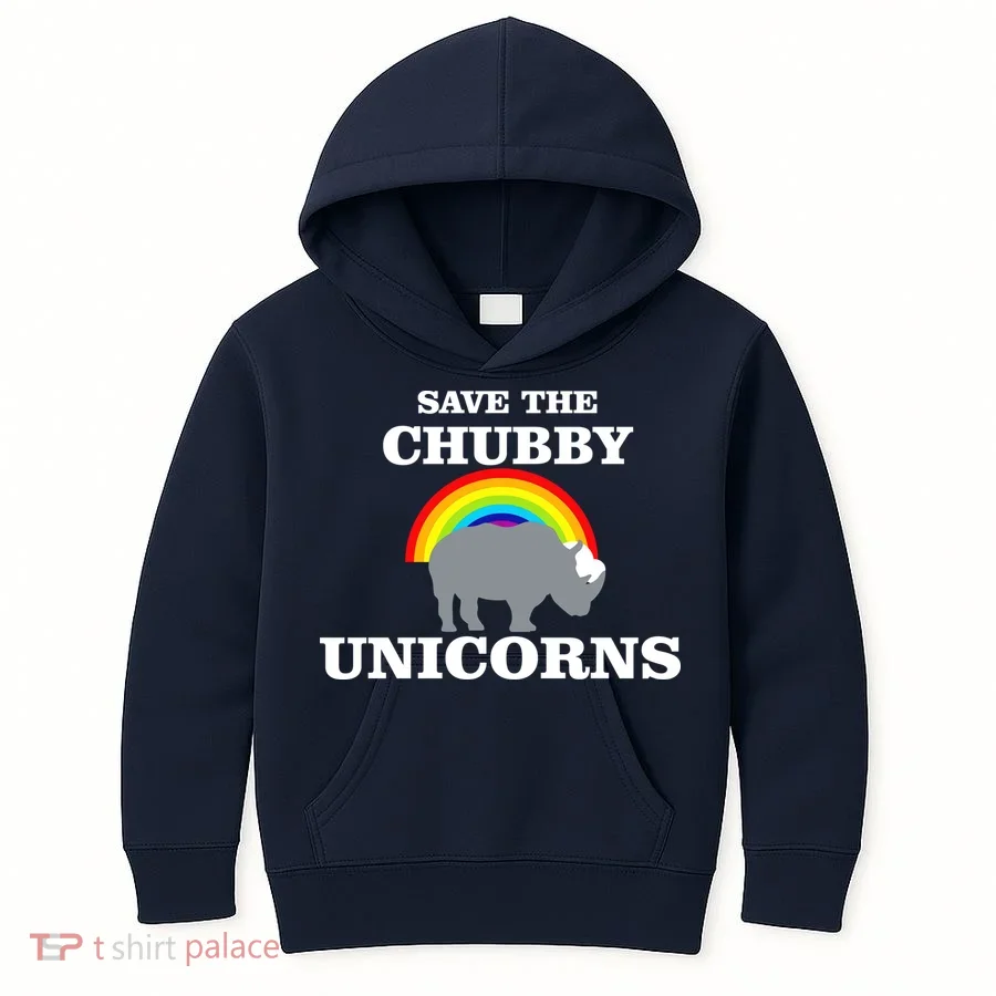Save The Chubby Unicorns Rainbow Kids Hoodie