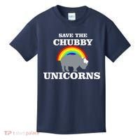 Save The Chubby Unicorns Rainbow Kids T-Shirt thumb 0