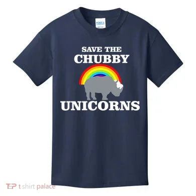 Save The Chubby Unicorns Rainbow Kids T-Shirt