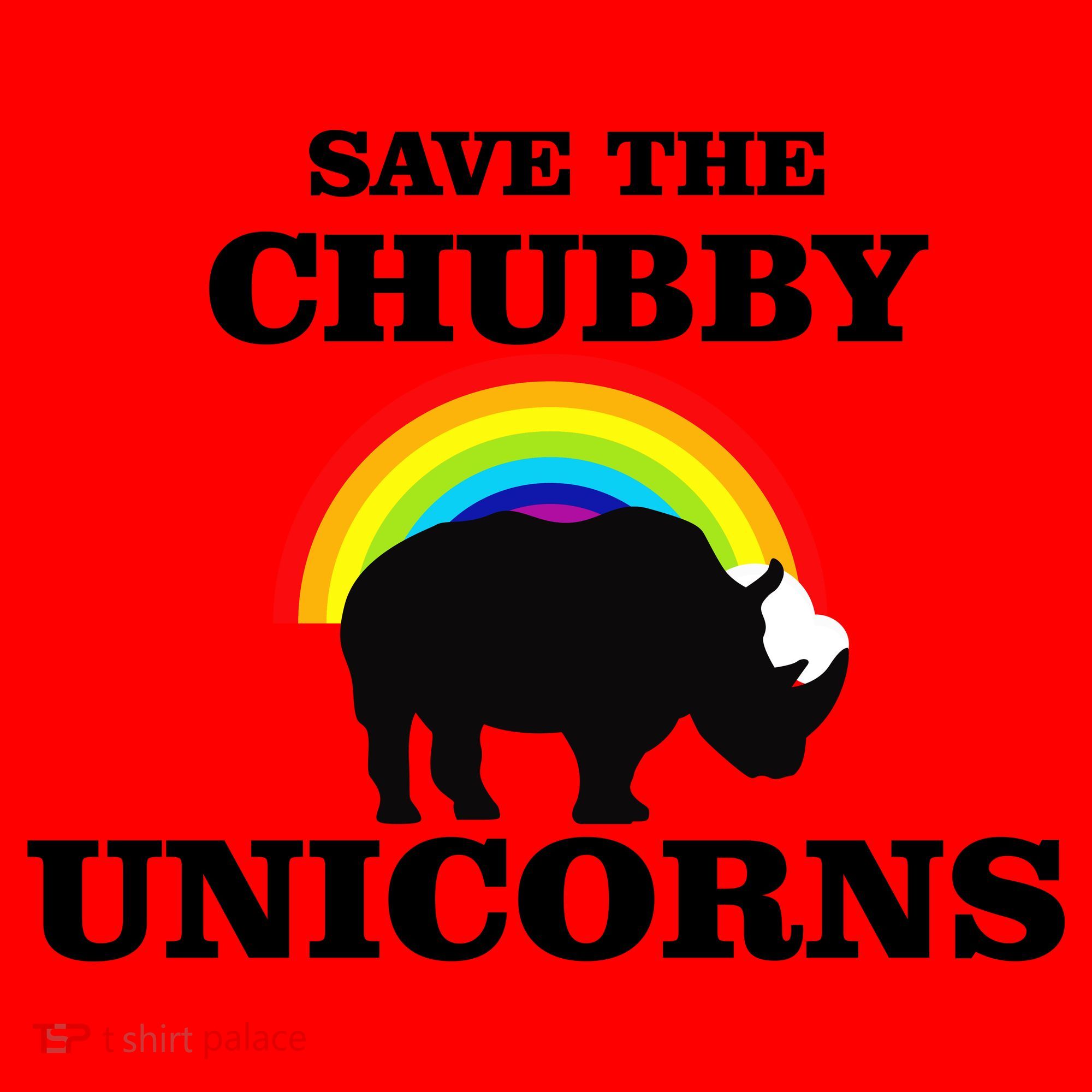 Save The Chubby Unicorns Rainbow Santa Hat