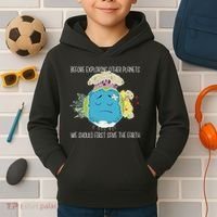 Save The Earth Before Exploring Other Planets Kids Hoodie thumb 2