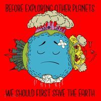 Save The Earth Before Exploring Other Planets Santa Hat thumb 1