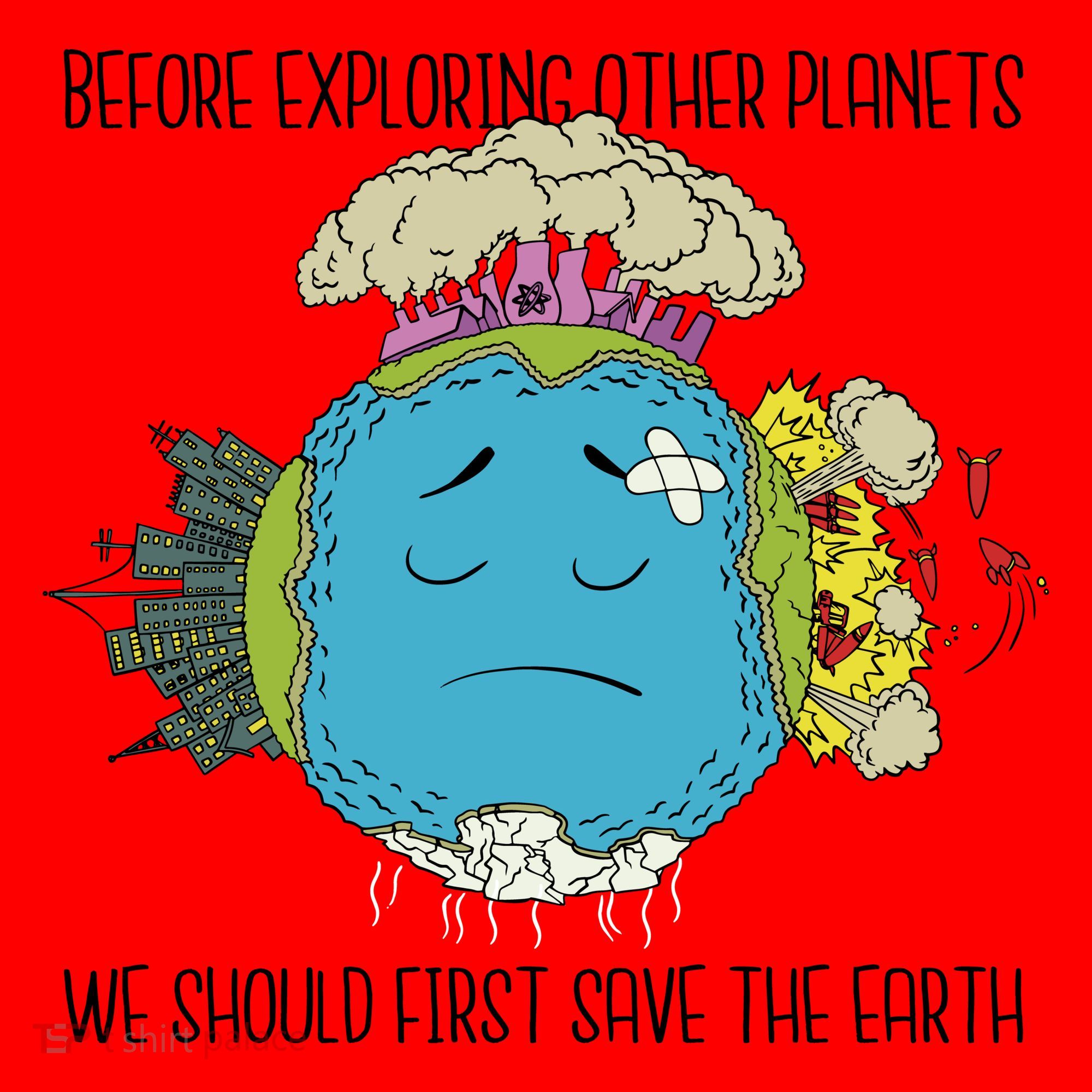Save The Earth Before Exploring Other Planets Santa Hat