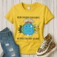 Save The Earth Before Exploring Other Planets Women's T-Shirt thumb 3