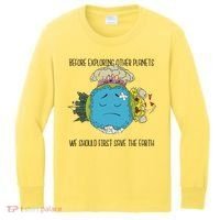 Save The Earth Before Exploring Other Planets Kids Long Sleeve Shirt thumb 0