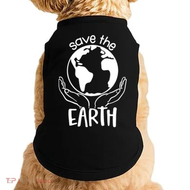 Save The Earth Holding Globe Doggie Tank